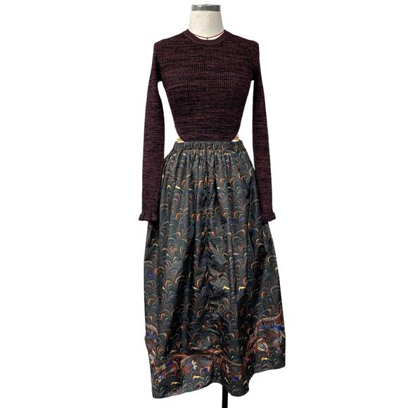 Ulla Johnson Dresses & Skirts - Ulla Johnson Womens Size 2 Marcellina Obsidian Ribbed Knit Long Sleeve Dress